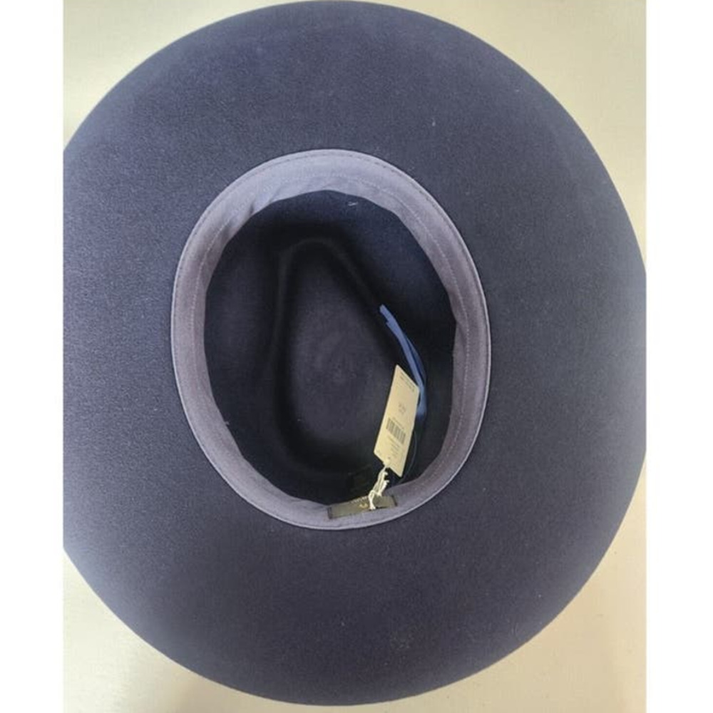 NEW Anthropologie  Lele Sadoughi Farrah Wool Pearl Rancher Hat One Size Navy - Picture 8 of 9